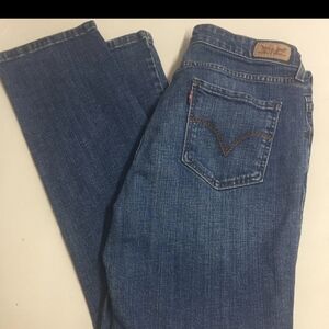 Levis Mid-Rise Jeans Blue Stretch Zip Fly Womens Size  12 M